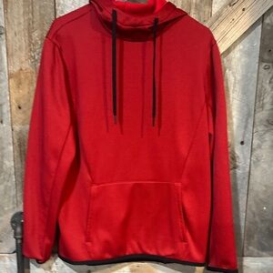 Men's Red Pullover Hoodie Shirt - Classic Casual